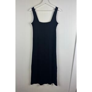 VINCE Pima Cotton Black Tank Dress